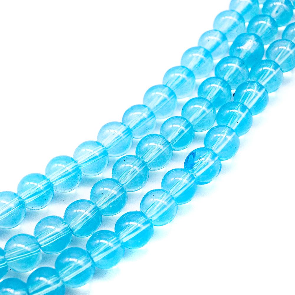 Milky Glass Beads 6mm - Opal Turquoise