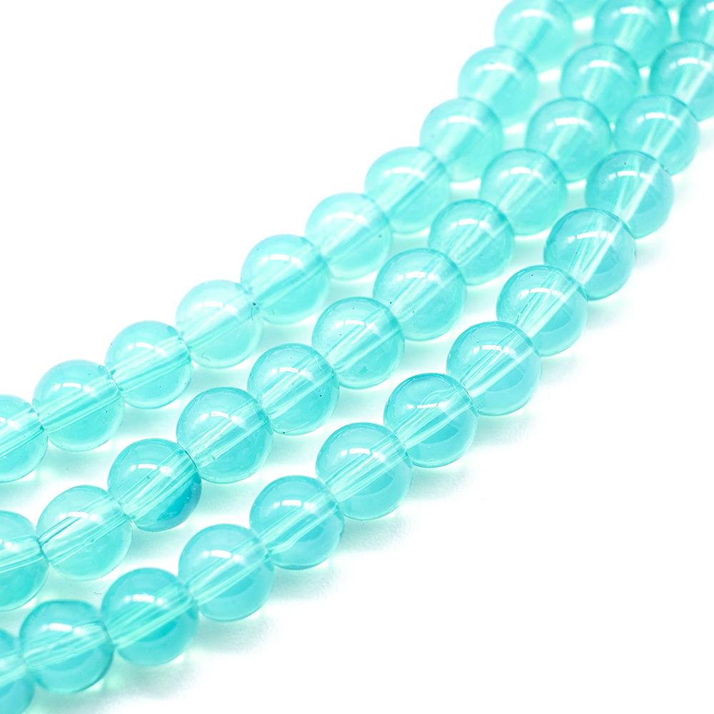 Milky Glass Beads 6mm - Sea Green