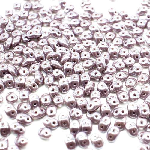 10g Czech glass Rulla beads luster opal violet — two-hole beads for jewelry making and bead weaving