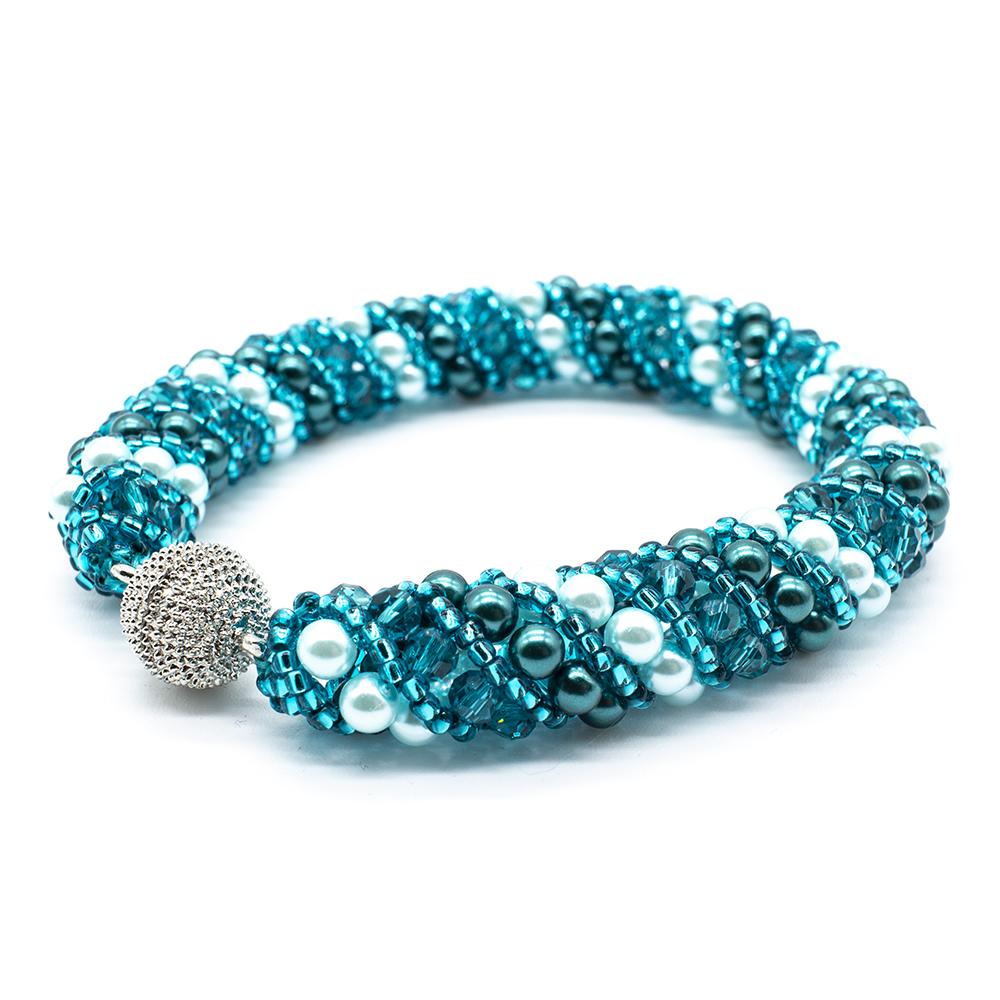 Russian Spiral 2 Necklace Bracelet - Aqua