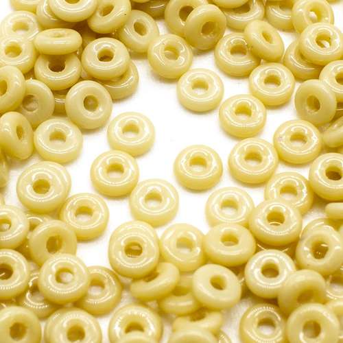 4mm Czech glass glass beads ring 4mm 5g 180pcs - antique beige — pack of 5, high-quality two-hole beads ideal for jewelry making, bead we…