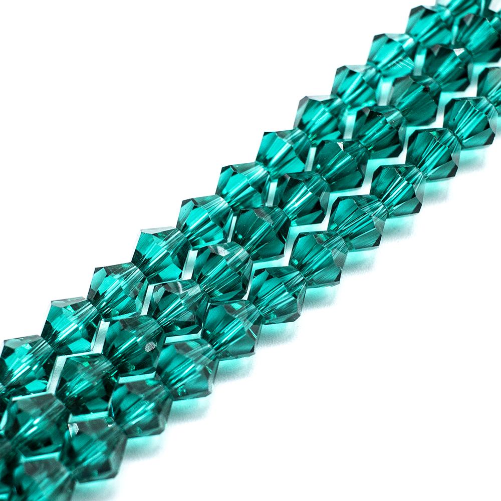 Premium Crystal 8mm Bicone Beads - Teal