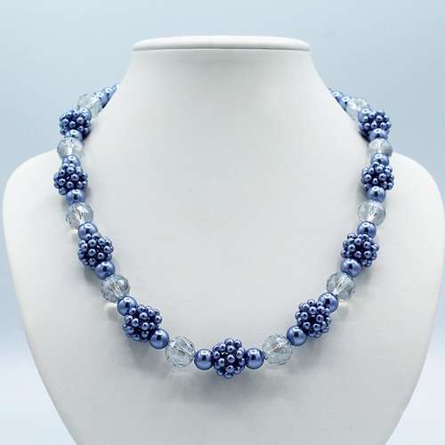 Very Berry Crystal & Pearl Jewellery Kit hint of blue jewelry making kit — DIY set with beads and instructions for creating handmade jewelry