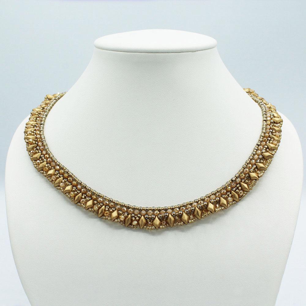 Athena GemDuo Necklace - Gold Diamond