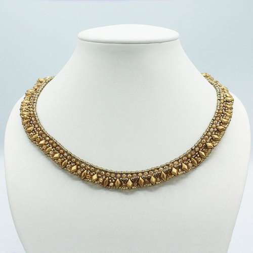 Athena GemDuo Necklace gold diamond necklace making kit — DIY set with beads and instructions for creating handmade jewelry