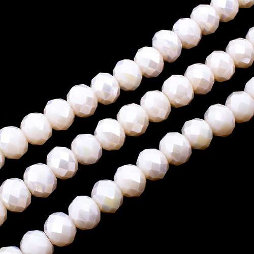 6mm crystal beads nude ab, pack of 100 — AB finish, faceted for jewelry making and beadwork