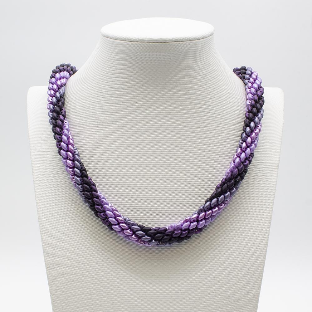 SuperDuo Spiral Jewellery Purples