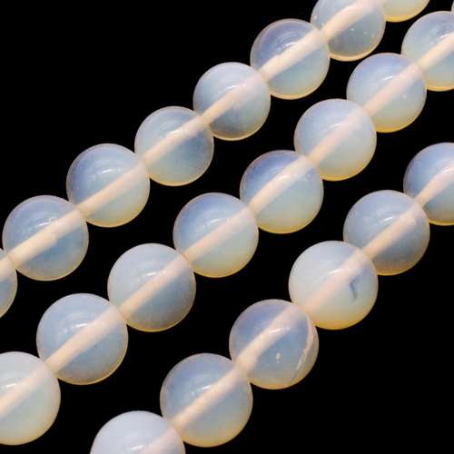 Opal Milky Cream Round - 12mm