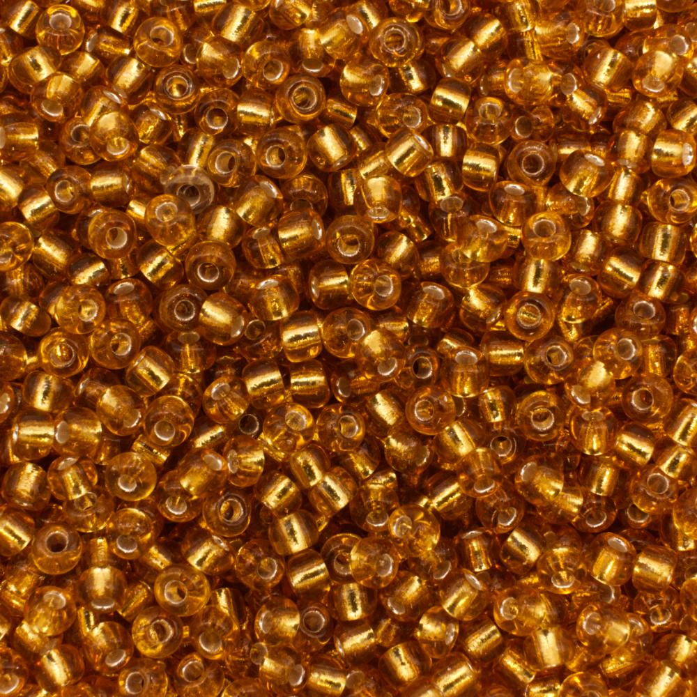 FGB Seed Bead Size 8 - Silver Lined Gold 50g