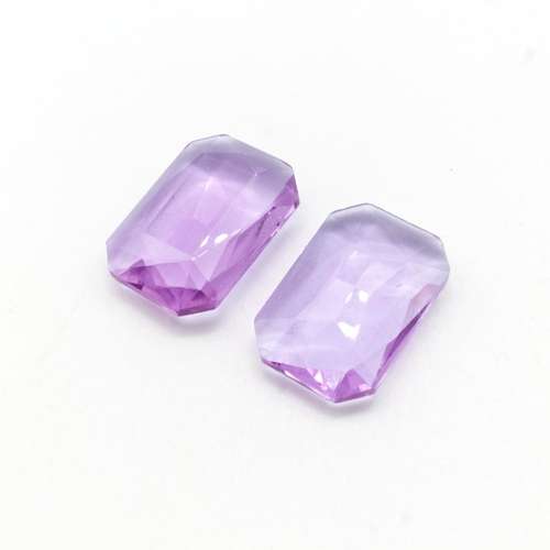 Glass Lilac Large Rectangle 27x19mm