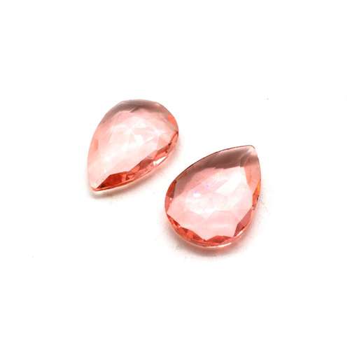 Glass Peach Medium Drop 25x18mm