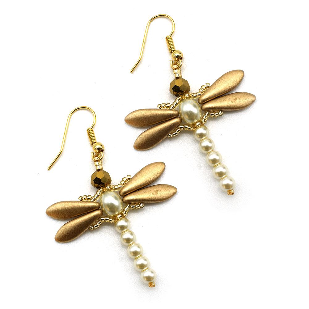 Dragonfly Earrings Kit - Gold