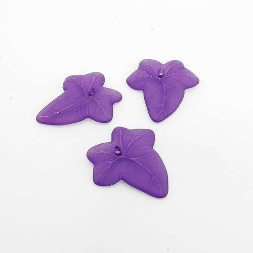 Lucite Leaf Small - Purple - 35 pcs