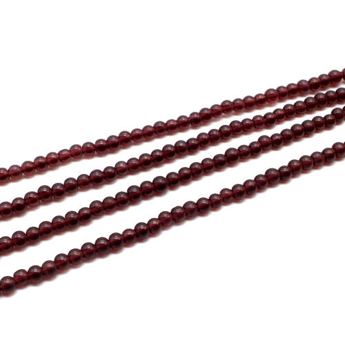 Glass Beads Round 4mm - Dark Amethyst