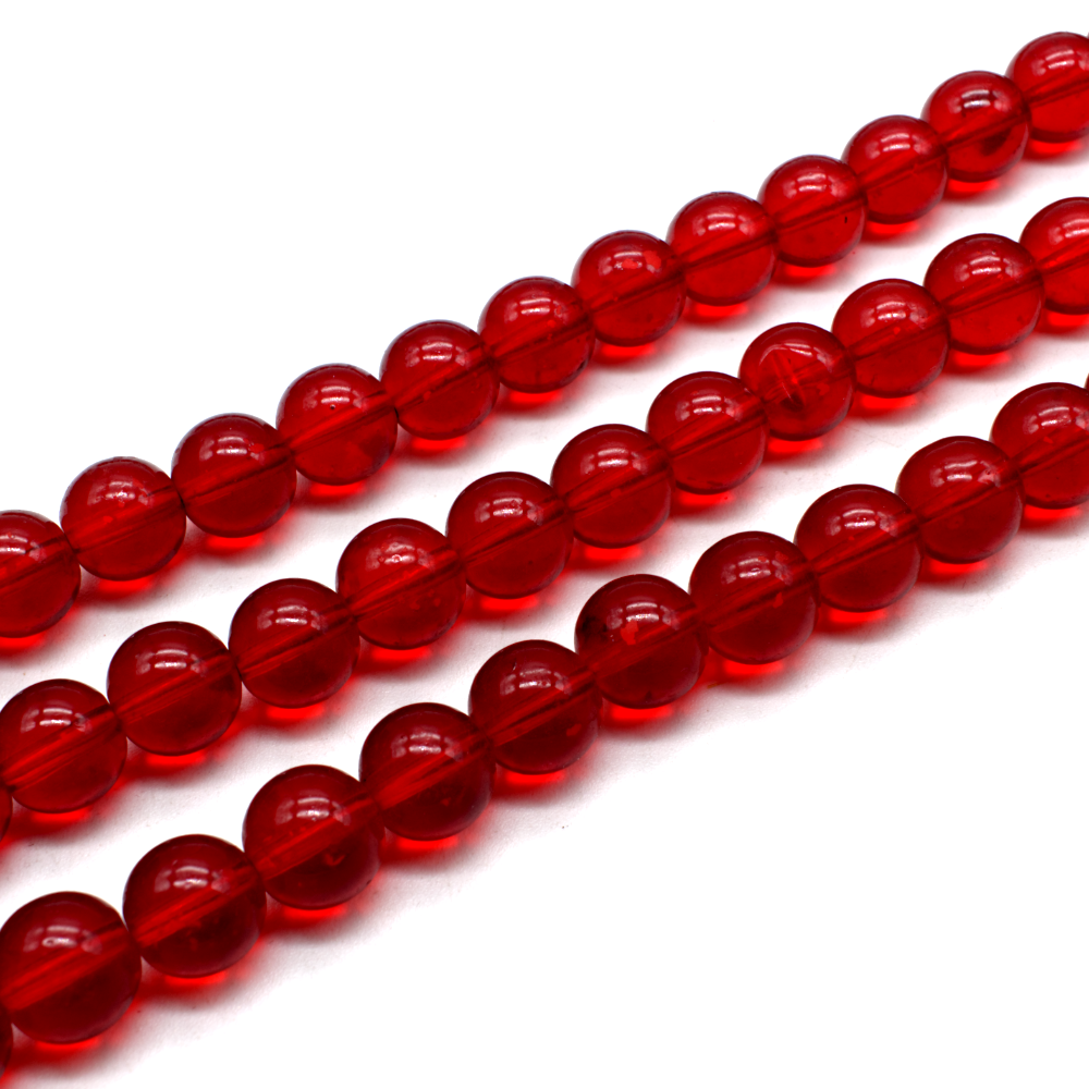 Glass Beads Round 12mm - Dark Red