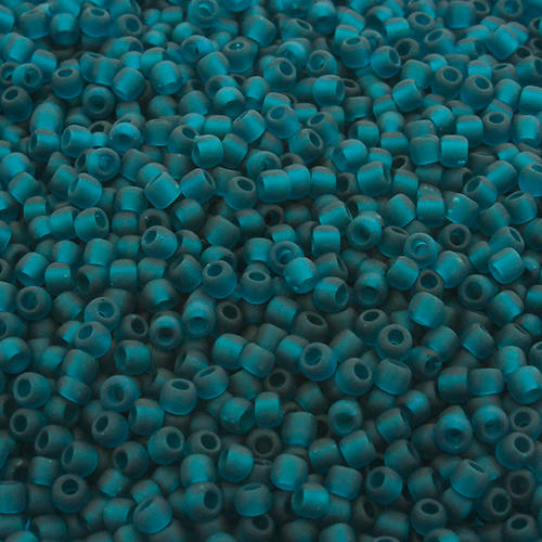 Toho Size 11 Seed Beads 10g - Trans Frosted Teal