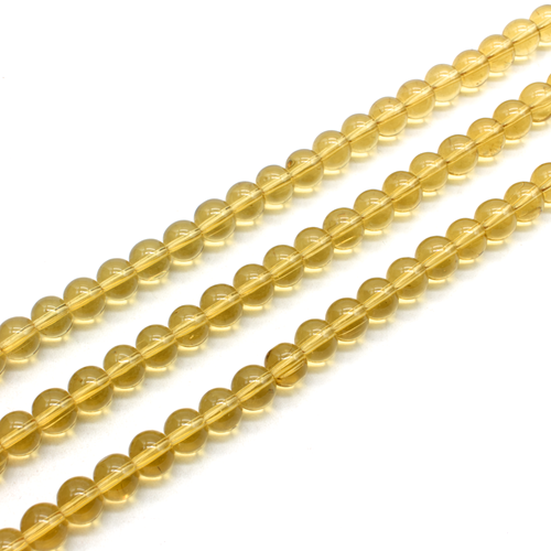 Glass round 8mm - Yellow