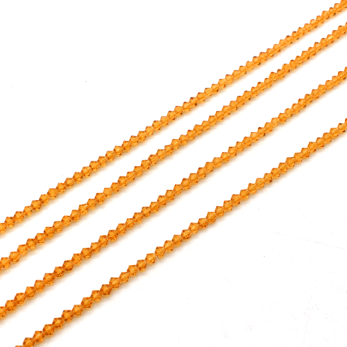 Glass Bicone 3mm - Amber
