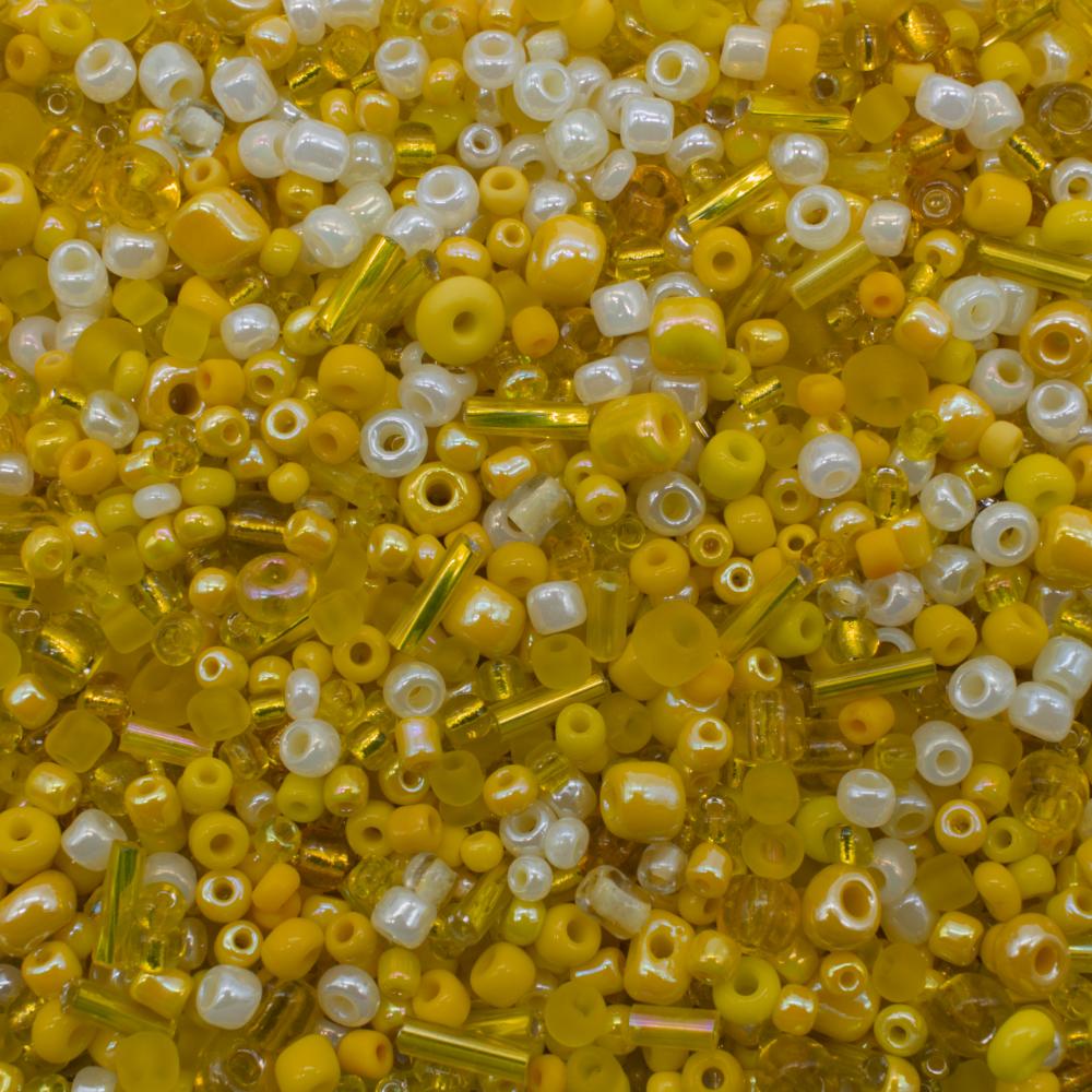 Seed Beads Mixes  Yellow 100g