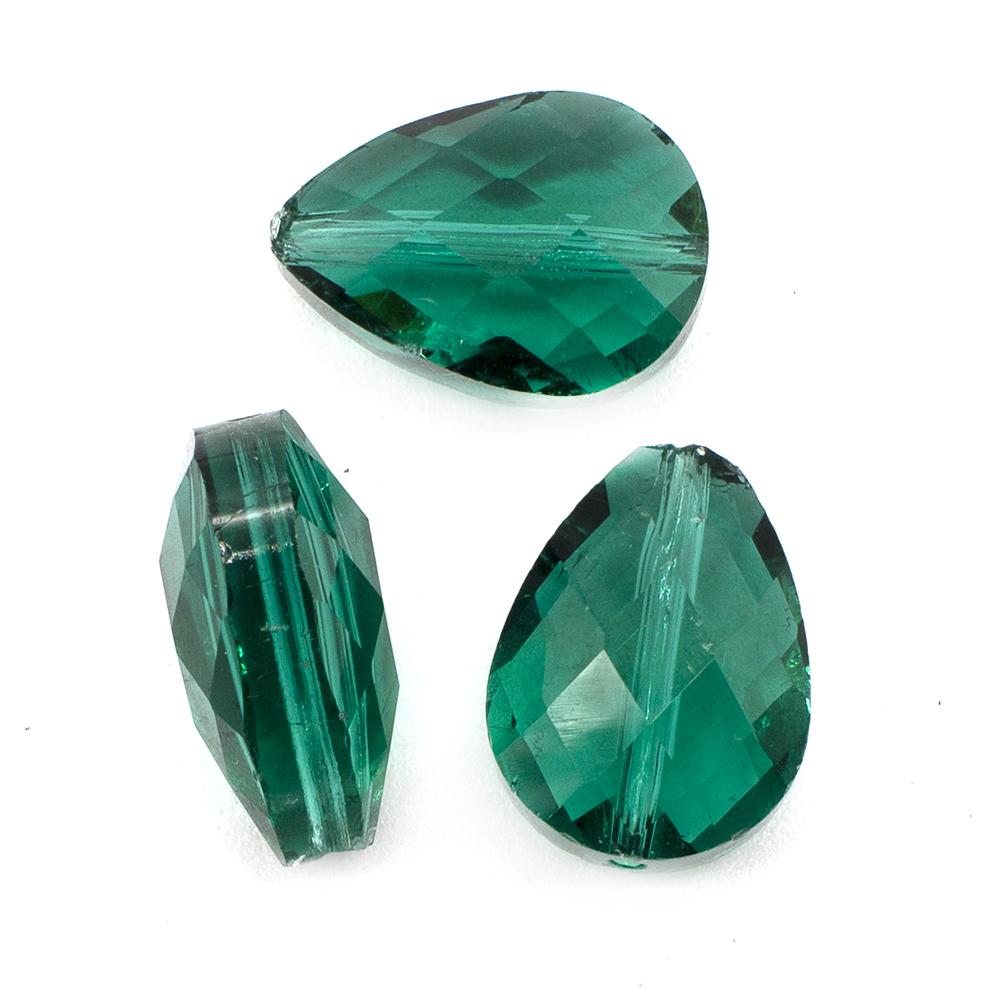 Crystal Drop 13x18mm - Emerald Green 8pcs