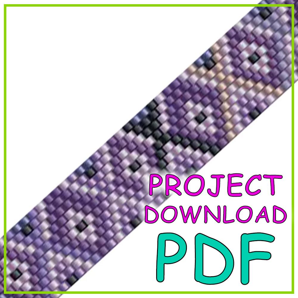 Treasure Bracelet Amethyst Pattern Download - PDF Instructions