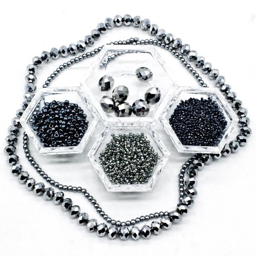 BC Week3 2022 - Herringbone Opera Necklace - French Grey