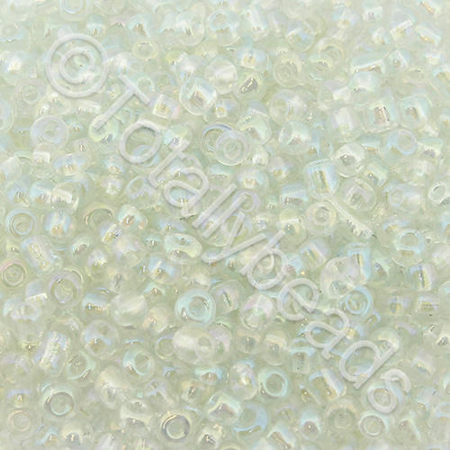 Seed Beads Transparent Rainbow  Clear - Size 8 100g