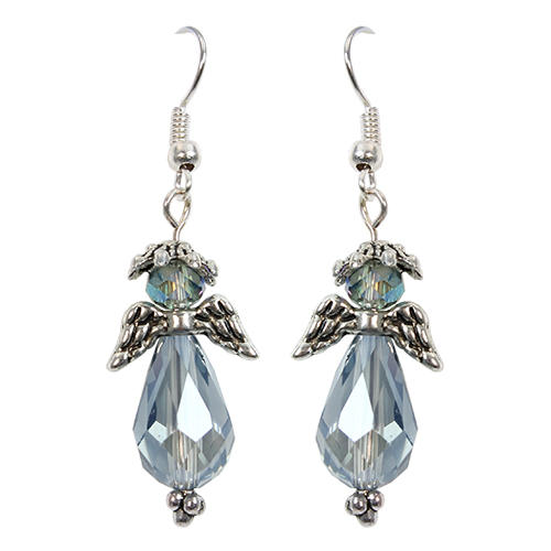 Christmas Angel Earrings - Hint of Blue