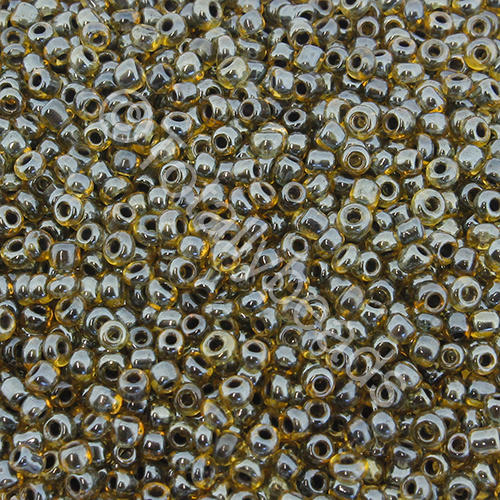 Seed Beads Colour Lined Luster  Black  Yellow - Size 11 100g