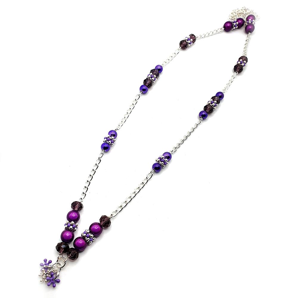 Esme Necklace purple necklace making kit — DIY set with beads and instructions for creating handmade jewelry