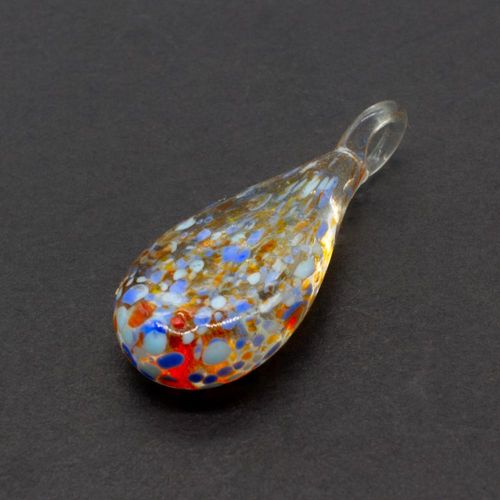 Sun Cloud Lampwork Drop Pendant 1pc