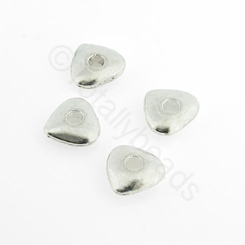 Antique Silver Bead - Triangle 9x3mm - Silver 10pcs