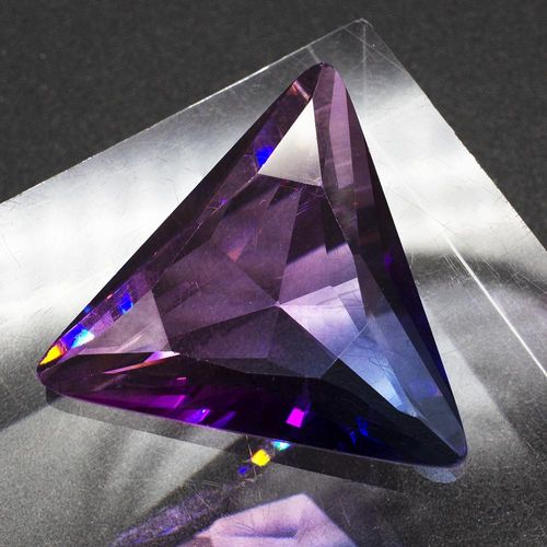 Crystal Triangle Cabochons 30mm - Pink Blue