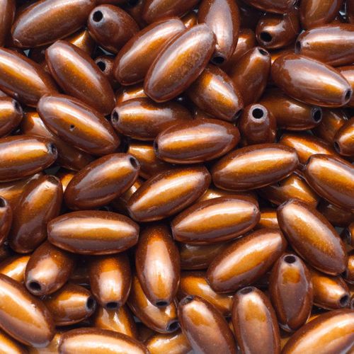 12mm Miracle acrylic round beads 6x12mm rice brown 30pcs — pack of 30, reflective 3D-effect beads ideal for jewelry making, crafts, and d…