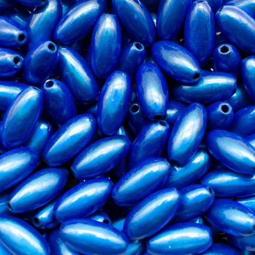 12mm Miracle acrylic round beads 6x12mm rice royal blue 30pcs — pack of 30, reflective 3D-effect beads ideal for jewelry making, crafts,…