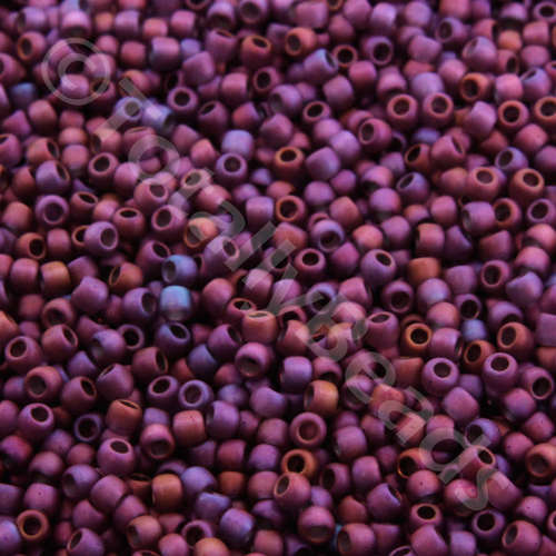 Toho Size 11 Seed Beads 10g - Gold Lustered Matte Plum