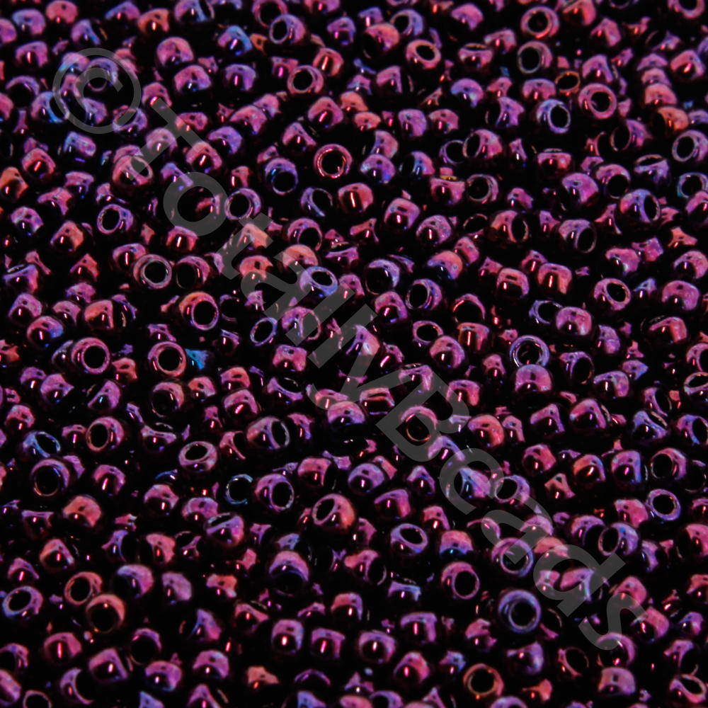 Toho Size 11 Seed Beads 10g - Higher Metallic Dark Amethyst