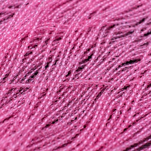 1.5mm crystal beads rose quartz pink — faceted for jewelry making and beadwork