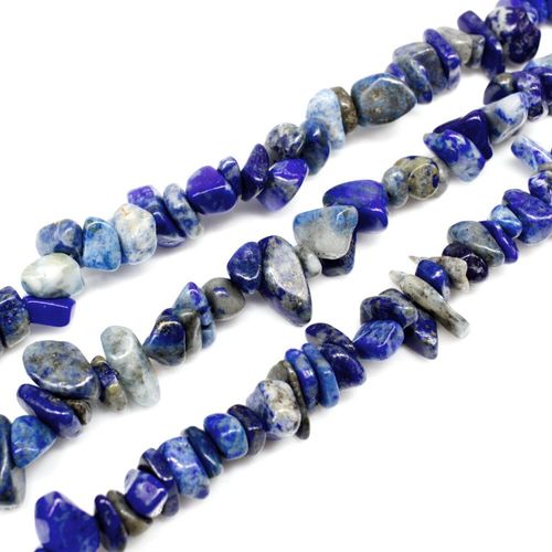 resin druzy bead natural lapis 32" string — sparkling cabochon-style stone ideal for jewelry making, pendants, and craft designs