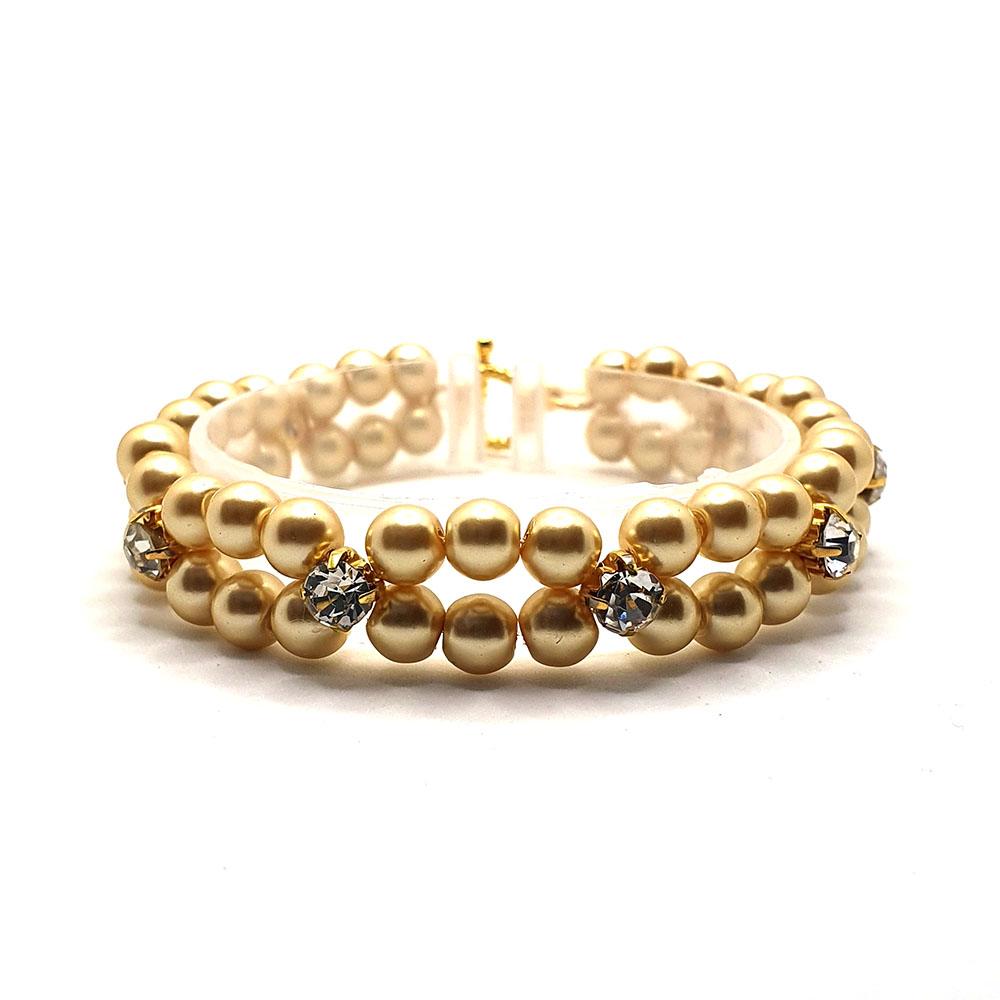 Thea Rhinestone Bracelet golden haze bracelet making kit — DIY set with beads and instructions for creating handmade jewelry