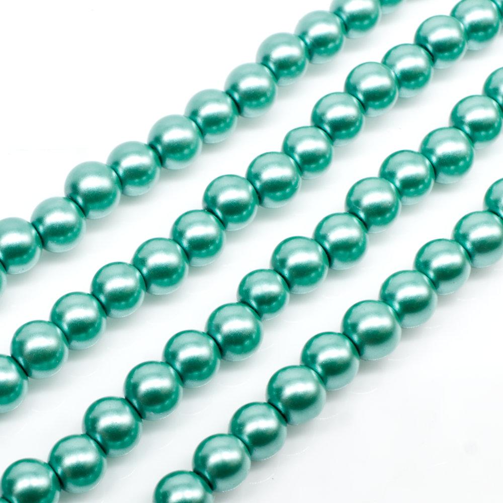 Glass Pearl Round Beads 4mm - Turquoise