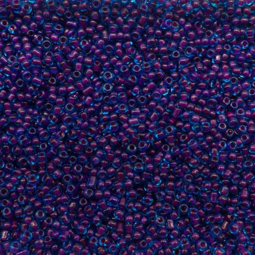 Seed Beads Lined Red Purple   Size 11 100g 2mm for jewellery making
