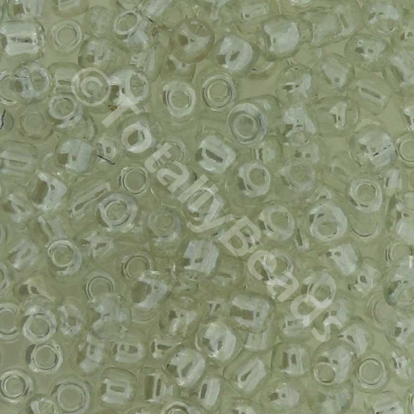 Seed Beads Transparent  Luster Clear - Size 6 100g