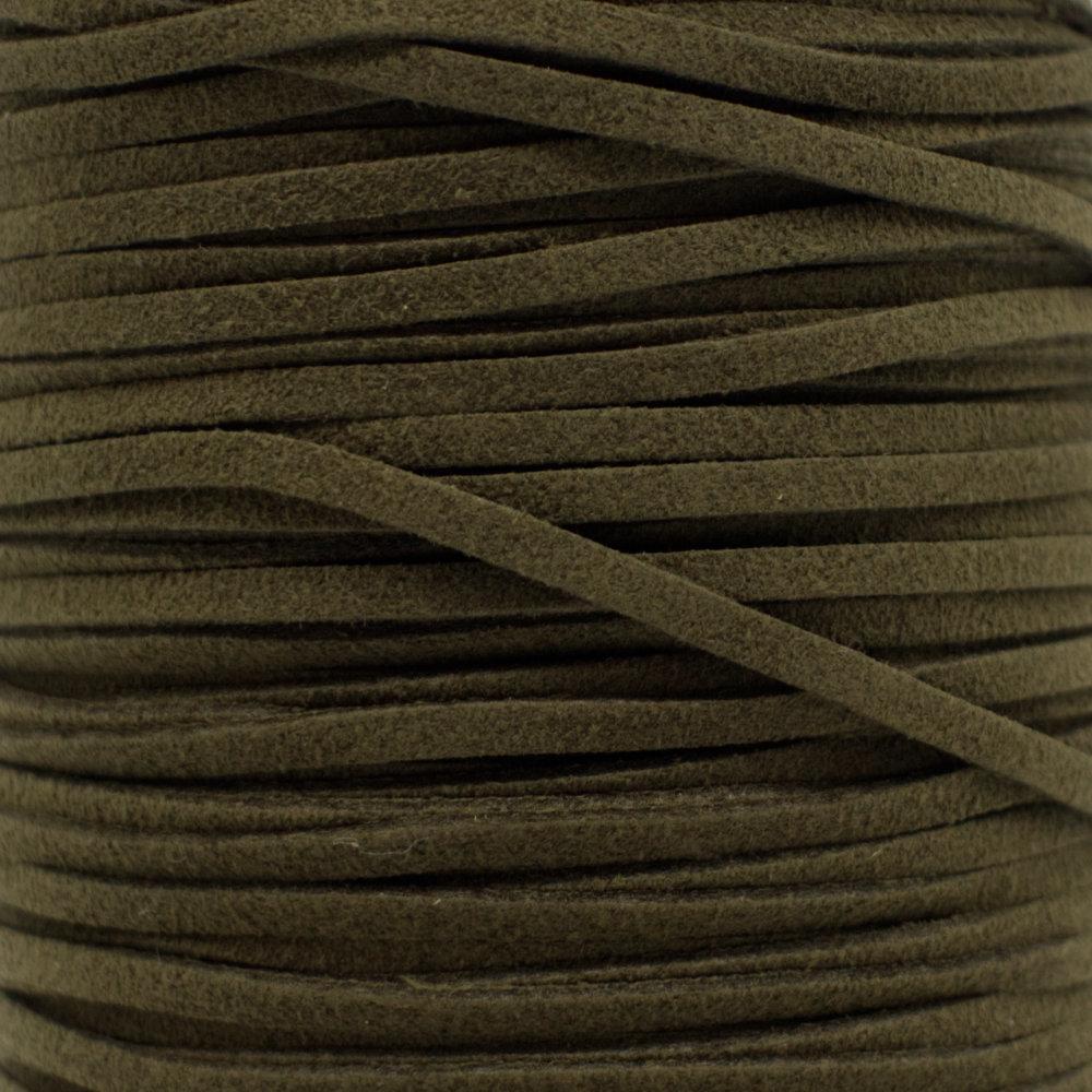 Suede Cord 3mm 5 metres  Khaki for jewellery making
