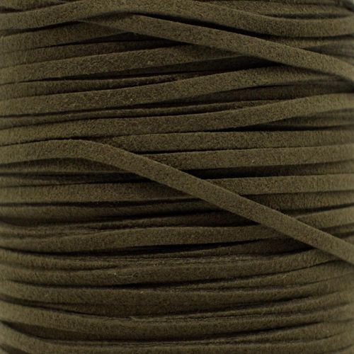 Suede Cord 3mm 5 metres  Khaki for jewellery making