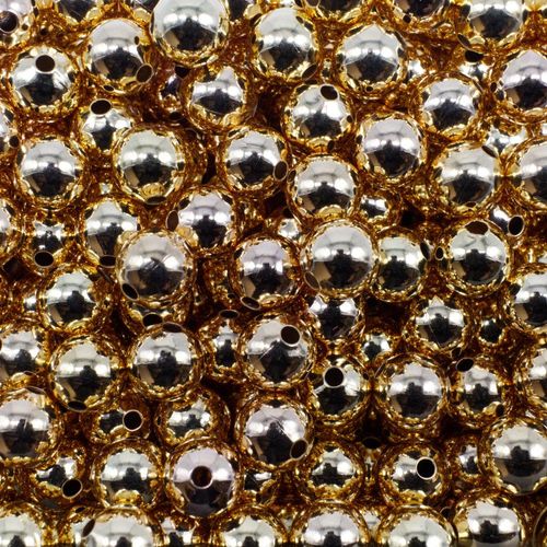 Round Spacer Beads 8mm 15pc   Champagne Gold for jewellery making
