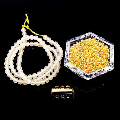 BC Week 46   3 Row Snake Stitch   Topaz Jade for jewellery making
