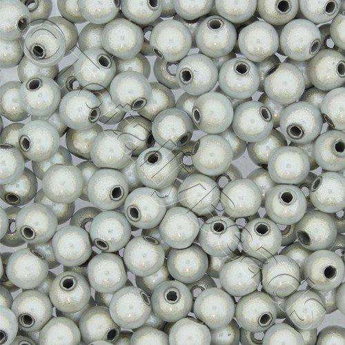 6mm Miracle acrylic round beads 6mm round white 65pcs — pack of 65, reflective 3D-effect beads ideal for jewelry making, crafts, and deco…