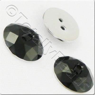 Acrylic Button - Silver and Black