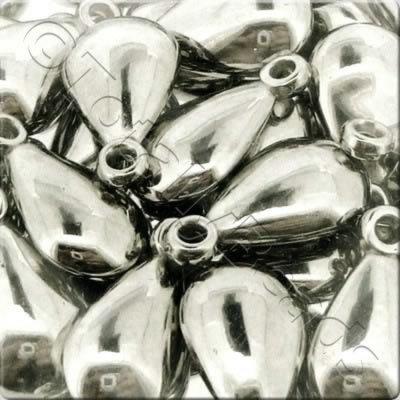 Acrylic Antique Silver Bead - 17mm Droplet